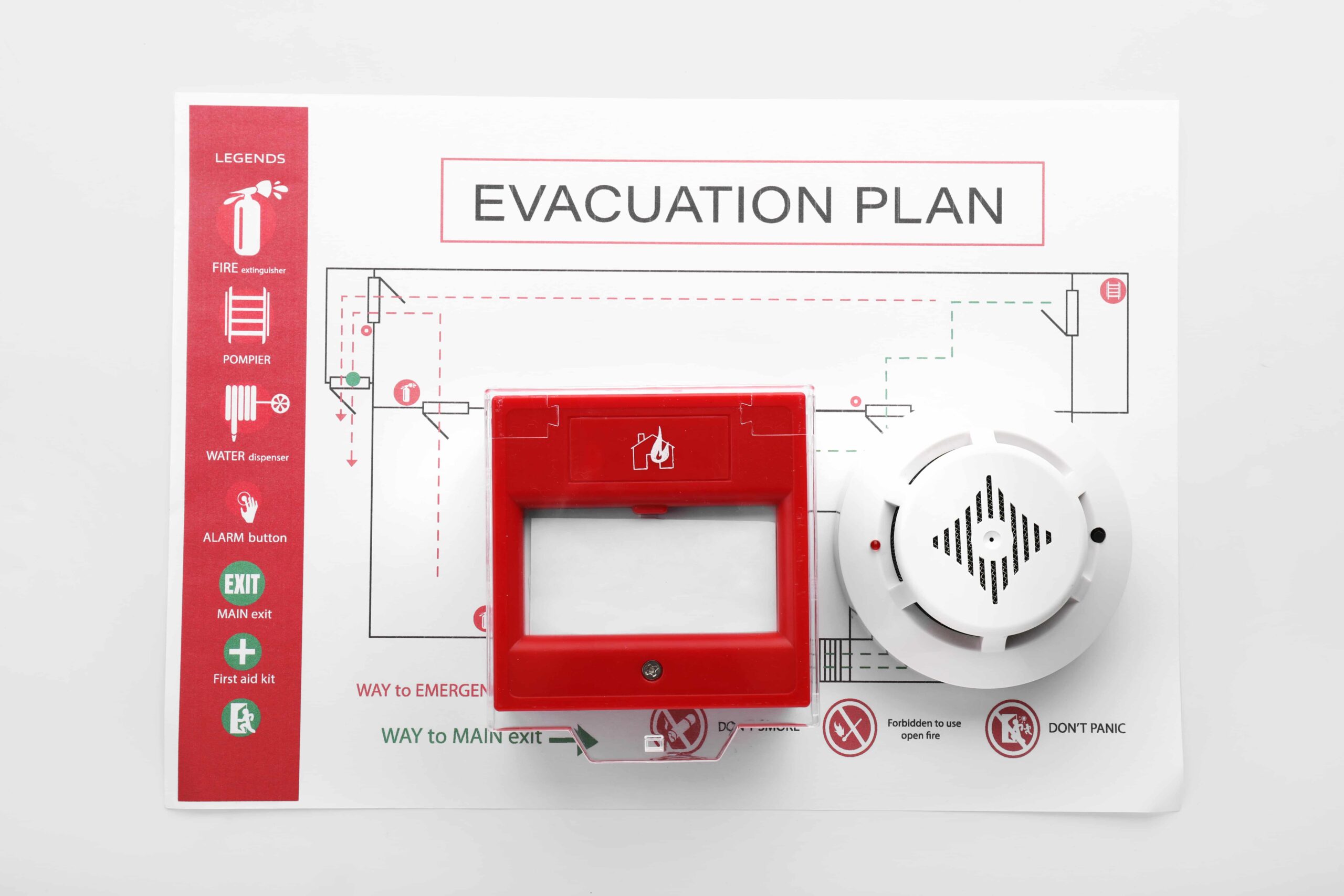 emergency escape plan, fire prevention